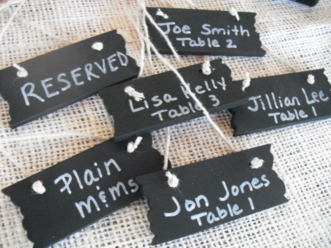 Mini Chalkboards SET OF 10 Chalkboard Hanging Signs for Candy Etsy