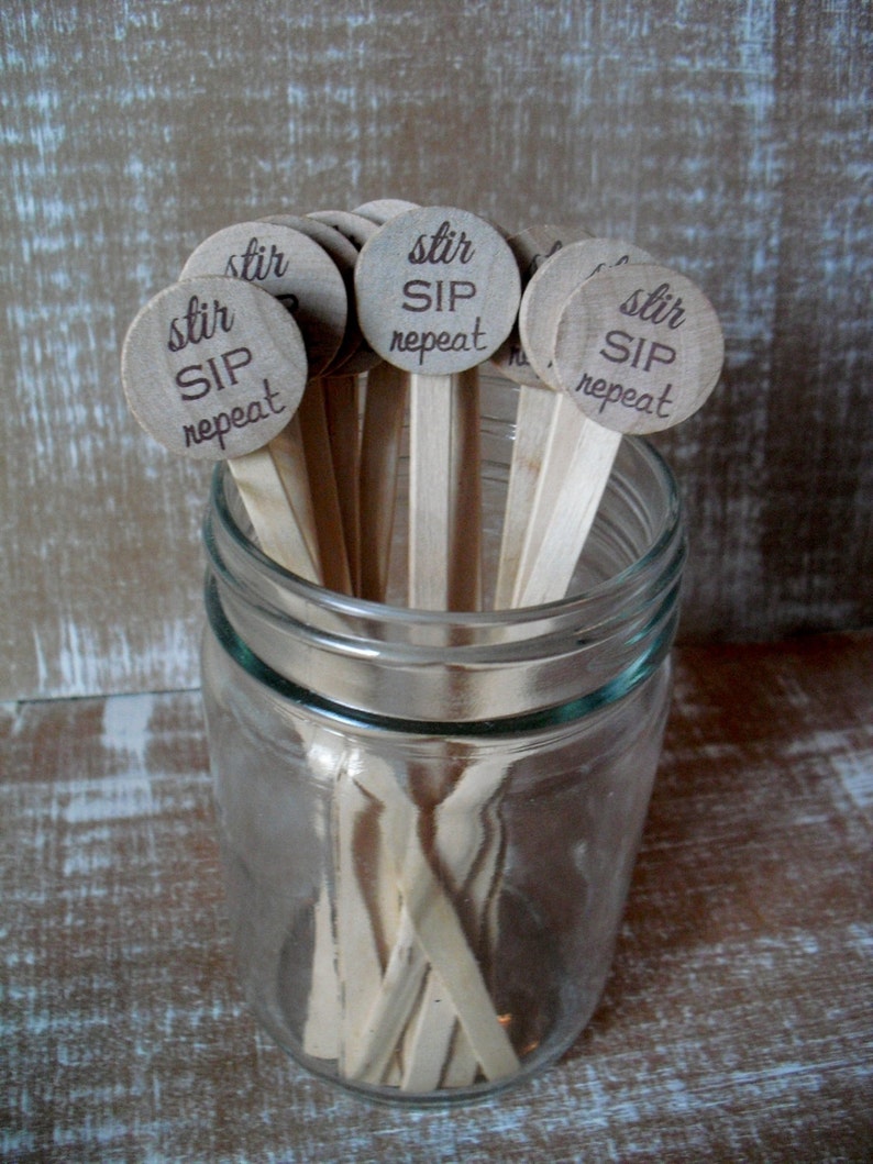 Wooden Drink Stirrers for Wedding Coffee Stirrer Stir Sip Etsy UK