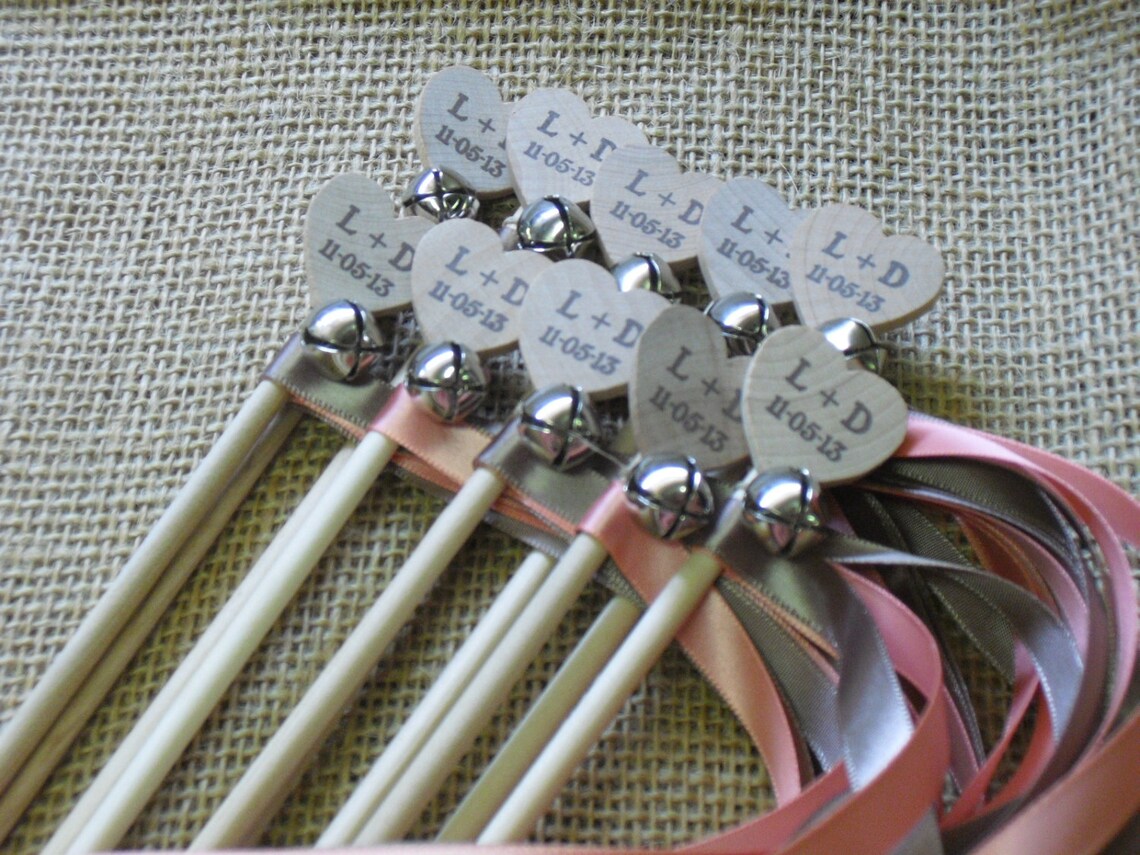 Wedding Wands SET OF 10 Personalized Wedding Wands for Etsy