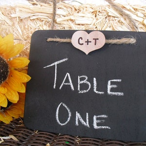 Hanging Chalkboard Hanging Rectangle Chalkboard Sign with Personalized Wood Heart Item 1047 image 4