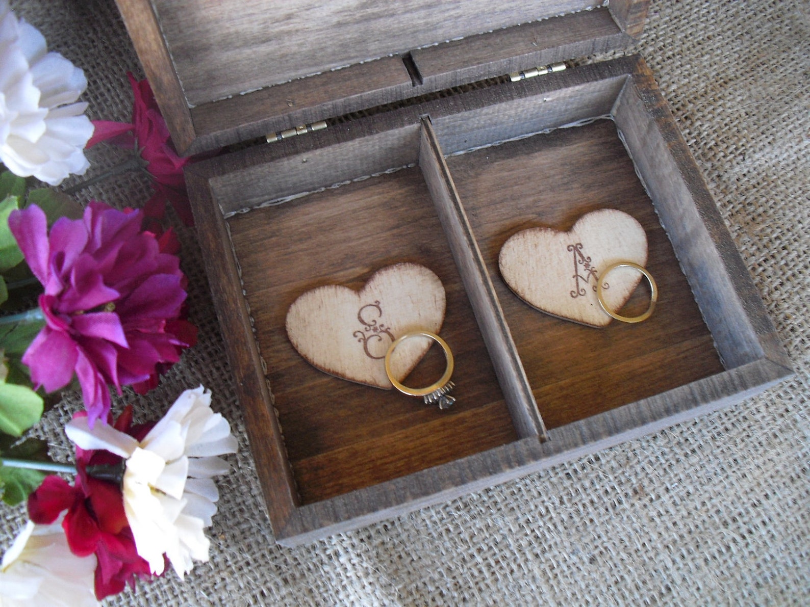 Wedding Ring Box Rustic Unique Ring Bearer Pillow Etsy