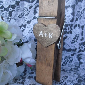 Personalized Jumbo Clothespin Rustic Table Number Holders Item 1366 image 3