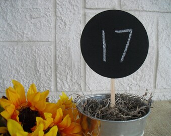 Chalkboard Circles on a Stick for Table Numbers Signs Photo Props - Item 1121