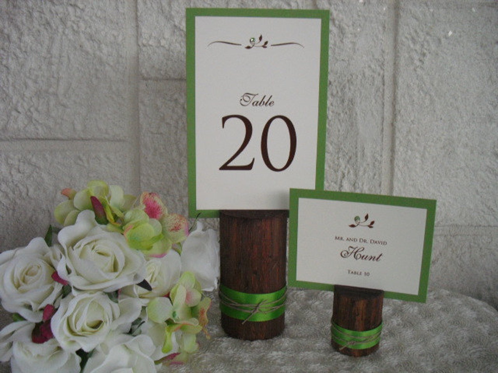 Escort Card Holders SET OF 10 Rustic Wood Place Card Etsy