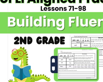 UFLI-Aligned Fluency Practice Packet for 2nd Grade Lessons 71-98