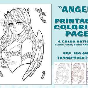 PRINTABLE COLORING PAGE - Angel