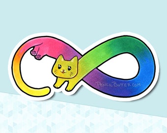 VINYL STICKER - Infinity Cat - Neruodivergence