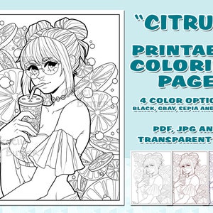 PRINTABLE COLORING PAGE - Citrus