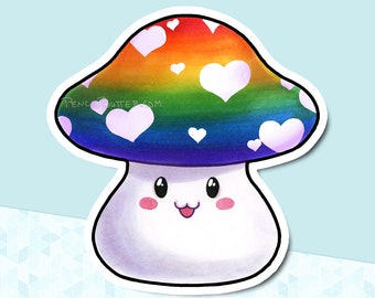 VINYL STICKER - Pride Mushie