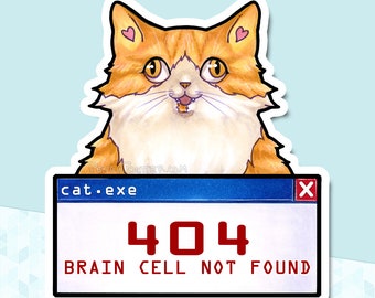 VINYL STICKER - Cat.exe 404