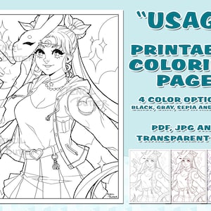 PRINTABLE COLORING PAGE - Usagi