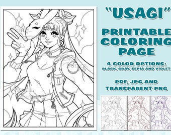 PRINTABLE COLORING PAGE - Usagi