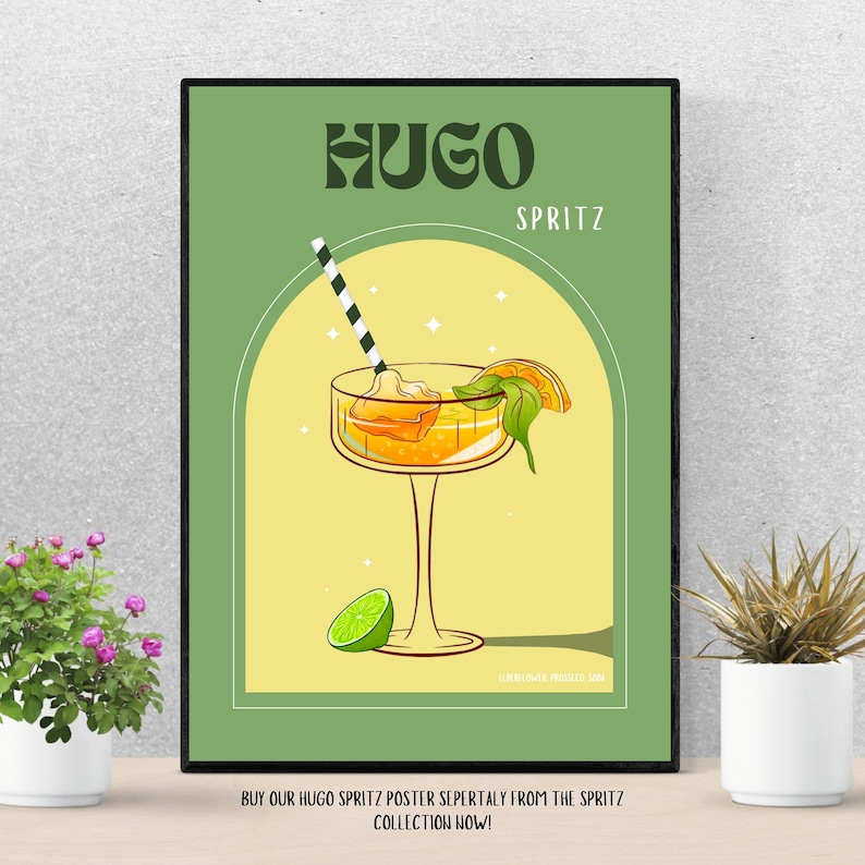 Hugo Spritz Cocktail Poster From The spritz Collection Etsy hugo-spritz-cocktail-poster-from-the-spritz-collection-etsy