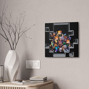 Minecrafterer Mobs Canvas Wall Art- Minecrafter Gift- Gamer Kid Art- Bedroom Decoration- Kids Room- MineC Art
