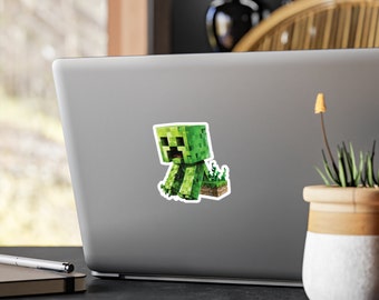 Baby Creeper Sticker- Minecrafterer Gift- Minecrafter Decal- Gift for Gamer- Kiss-Cut Vinyl Decal