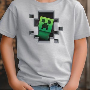Kids Shirt, Custom Minecrafter Gift, Gamer shirt, Minecrafter shirt, MineC Creepers, Boys T-shirt, Girls T-shirt, Funny Shirt