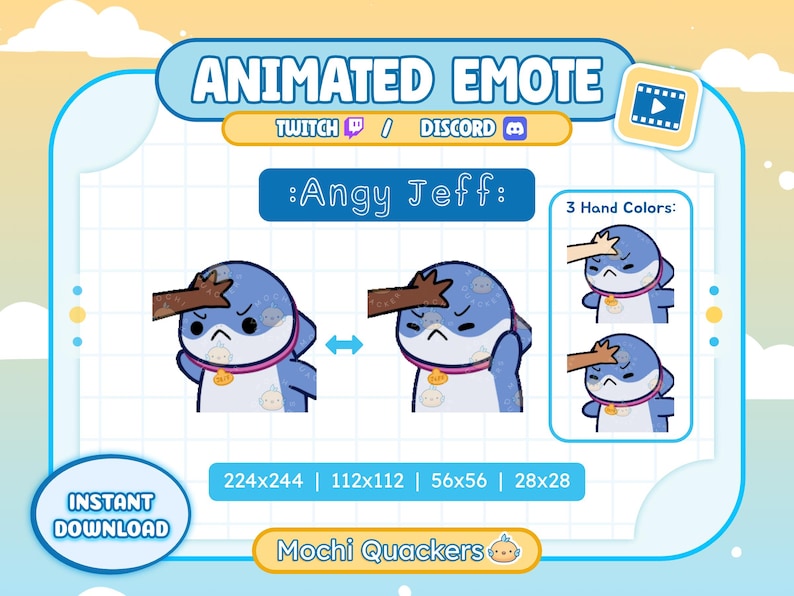 Animated Emote - Angy Jeff Emote | Baby Chibi, Rivals Landshark, Fight ...