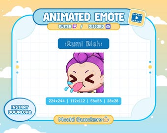 Animated Emote | KDPH Rumi Bleh | Huntrix Lick Spit Tongue Emoji for Twitch & Discord