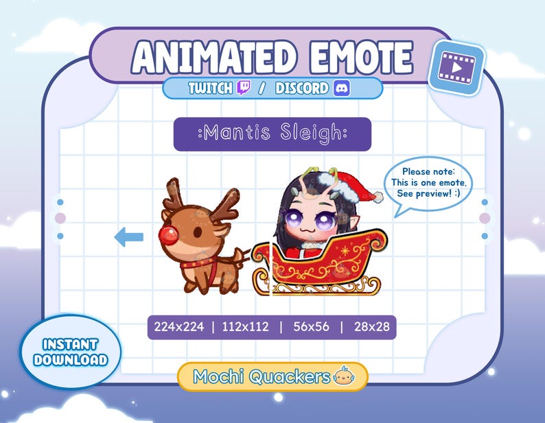 ANIMATED Emote | Rivals Mantis Emote - Reindeer Sleigh | Christmas ...