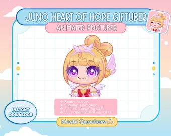 Animated PNGTuber | Overwatch Juno Heart of Hope | Ready to Use GIFTuber | veadotube gif Model Cute Chibi Magical Girl Avatar Twitch Stream