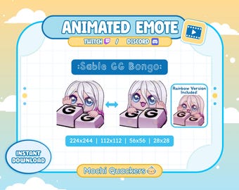ANIMATED Emote | DBD Sable GG Emote for Twitch & Discord Emoji, 4 gif sizes | Dead by Daylight Sable Chibi Type Good Game Emote Keyboard