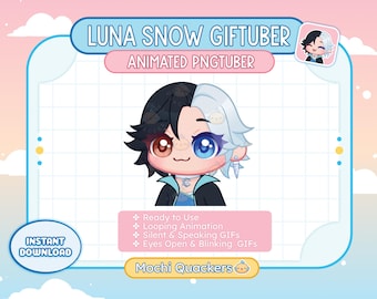 ANIMATED PNGTuber | Luna Snow GIFTuber for Streaming, Ready to Use for Twitch and OBS | veadotube Cute Kawaii Rivals Luna Chibi Avatar Model