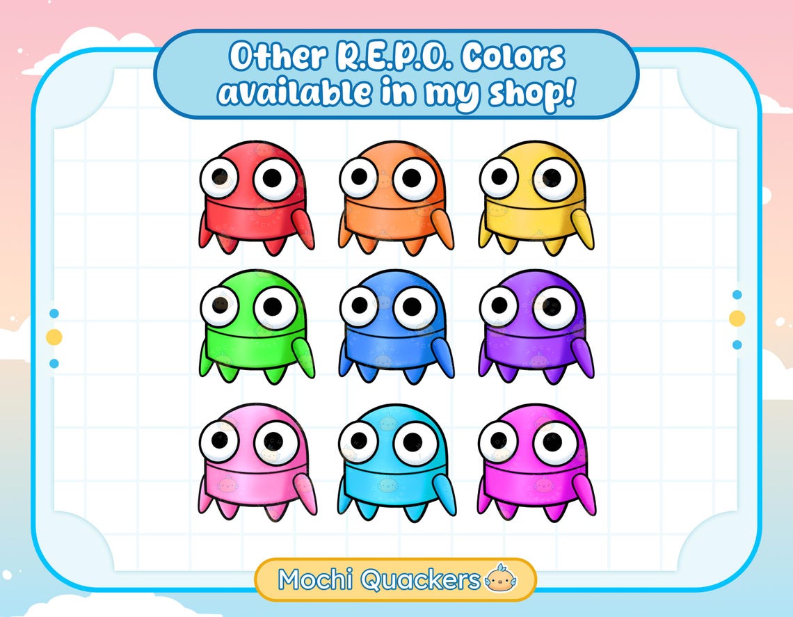 Peach Bot Animated Pngtuber | Peach R.E.P.O. Bot Avatar | 4 Expressions, Ready-to ...