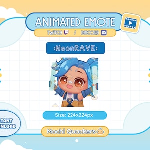 Valorant ANIMIERTES EMOTE | Neon RAVE Emote für Twitch & Discord, 4 .gif Größen für Emotes und Stickers! | Streamen Sie Hype Dance Party Alarm