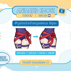 Animated Emote | Psylocke Hip Sway Dance | Rivals Vengeance Thighs, Twitch & Discord Emoji