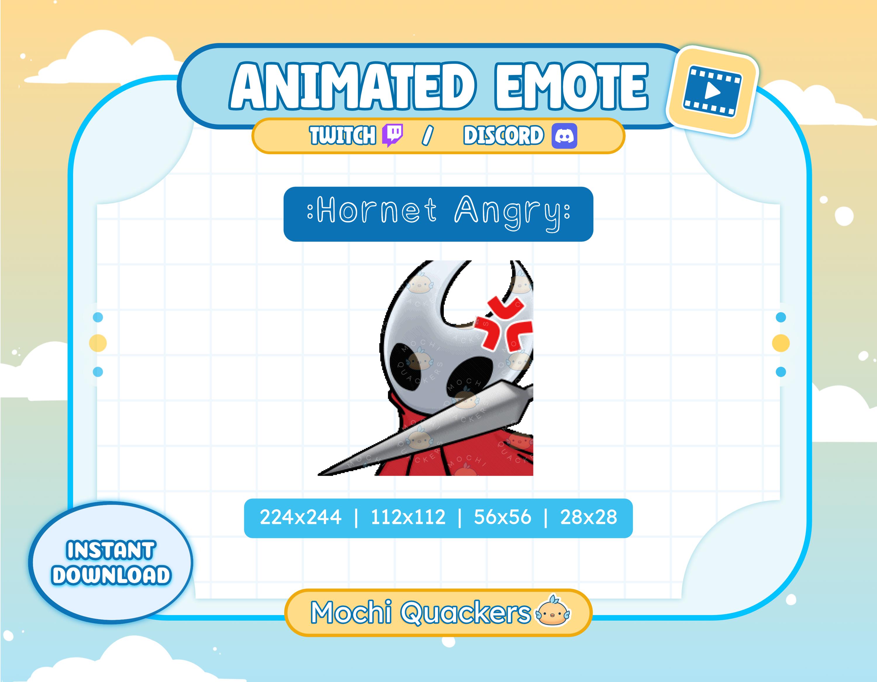 Animated Hollow Knight Silksong Emote | Hornet Angry - Needle Stab ...