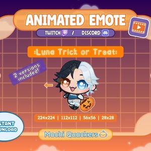 Halloween Animated Emote | Rivals Luna Snow - Trick or Treat | Twitch Raid Alert, Discord Emoji