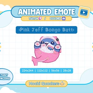 ANIMATED Emote | Pink Jeff Butt Bongo | Land Shark Incognito Skin Twitch & Discord Emoji