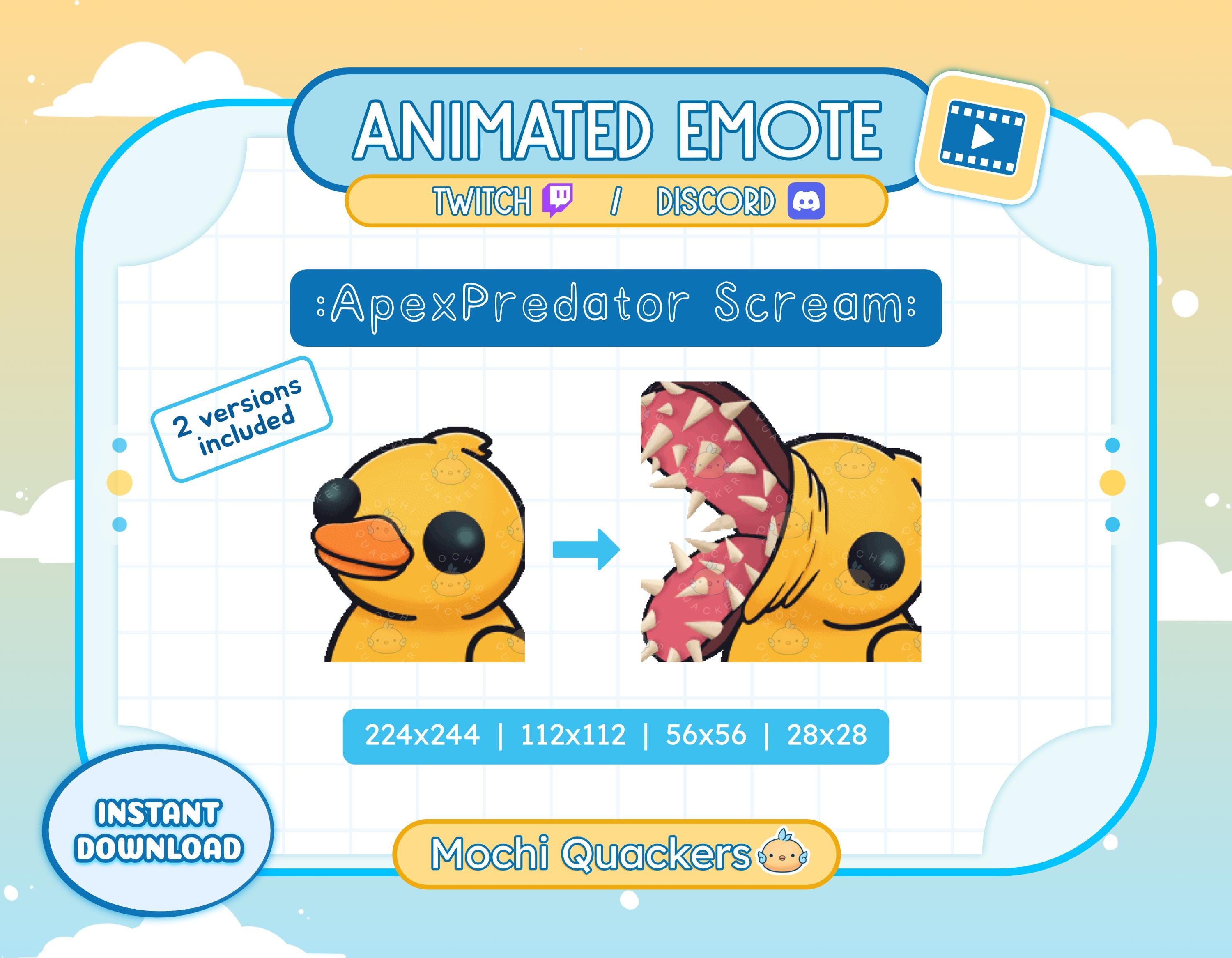 Animated REPO Duck Emote | Apex Predator Scream / Yap Emoji for Twitch & Discord