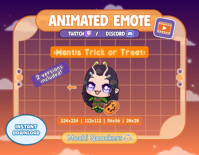 Animated Emote | Halloween Rivals Mantis - Trick-or-treat Emote | Chibi ...
