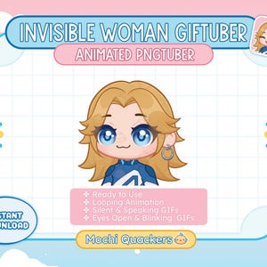 Animated Invisible Woman PNGTuber for Streaming, Ready to Use for Twitch and OBS | veadotube GIFTuber Cute Chibi Rivals Avatar gif Model
