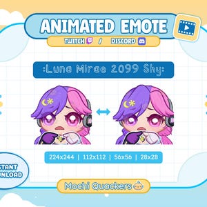Animated Emote | Rivals Luna Snow Mirae 2099 - Shy UwU Fingers| Twitch & Discord Emoji
