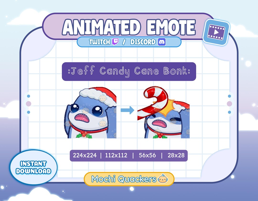 ANIMATED Emote | Rivals Jeff Emote - Candy Cane BONK | Christmas Ban ...