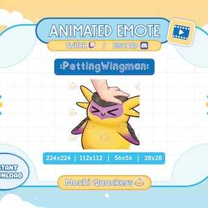 ANIMATED EMOTE | Petting Wingman Valorant Emote for Twitch & Discord, Includes 4 .gif sizes, Streamer Emotes, Pet Pat Emote