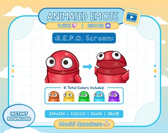 Animated Emote: REPO Scream | Funny Yell Crash Out Emoji Alert, Twitch & Discord