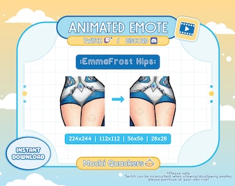 Animated Rivals Emote: Emma Frost Hip Sway Emote | Thighs Emoji Twitch & Discord