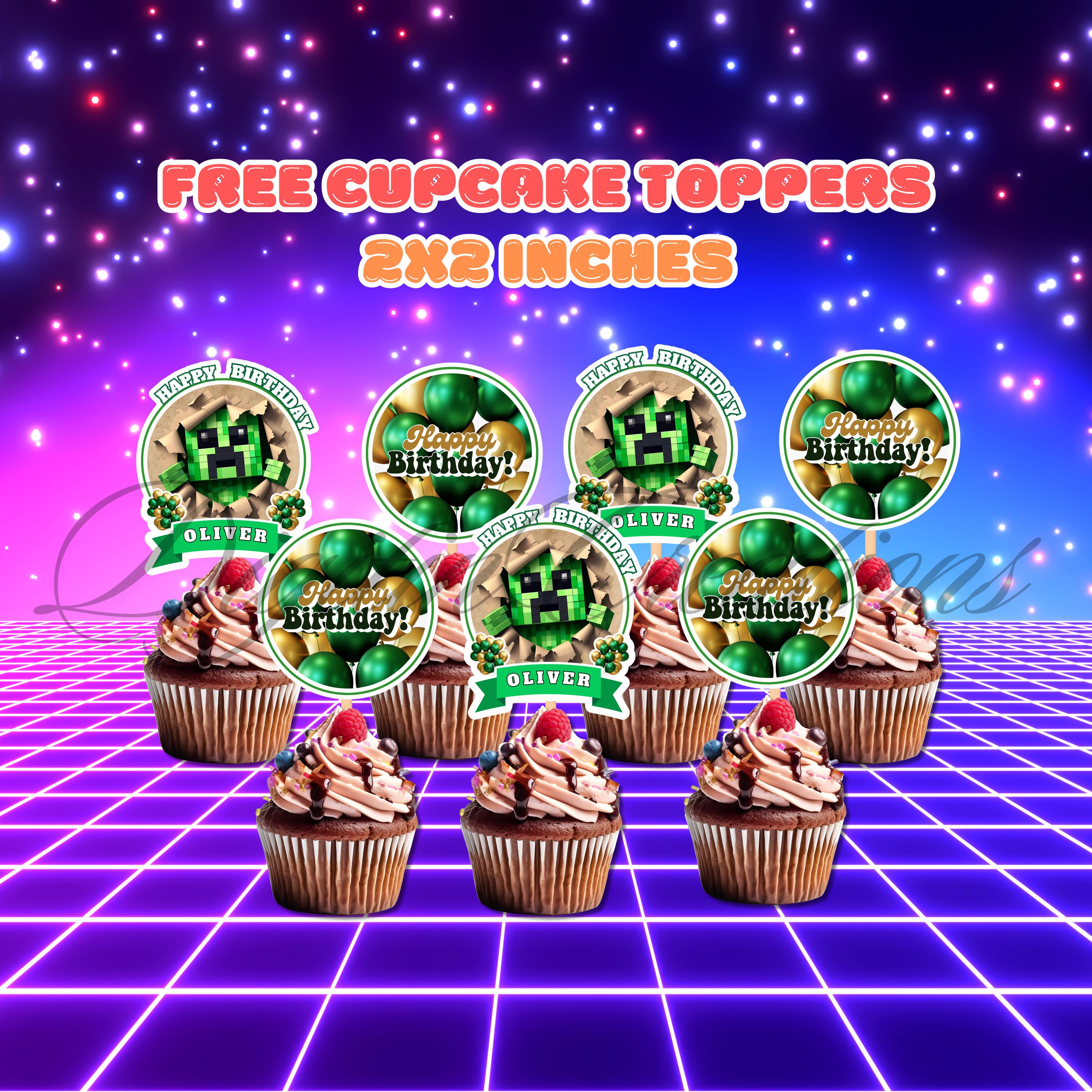 Custom Creeper Birthday Cake Topper