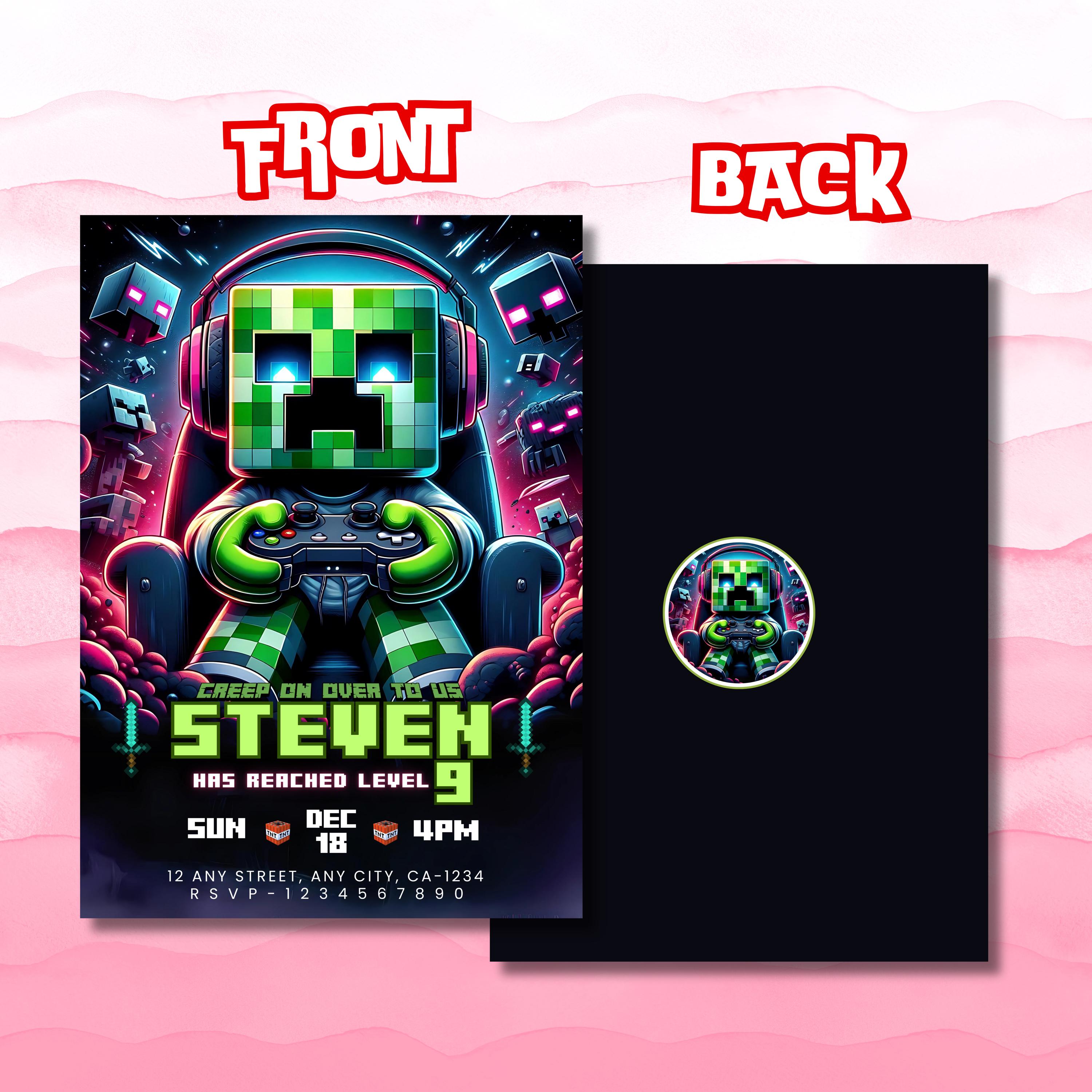 Minecrafter Creeper Canva Template