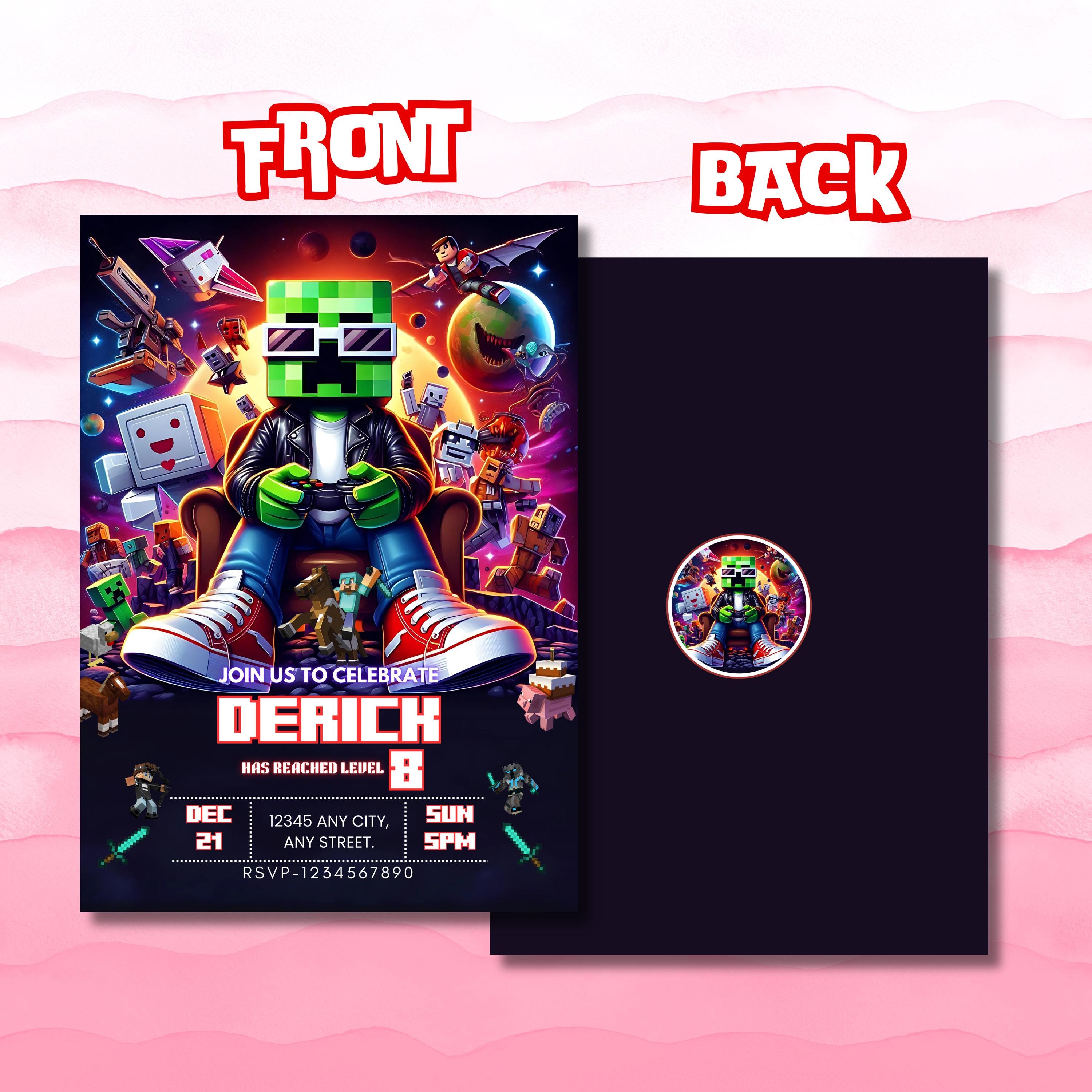 Minecrafter Party Invitation – Same As Above