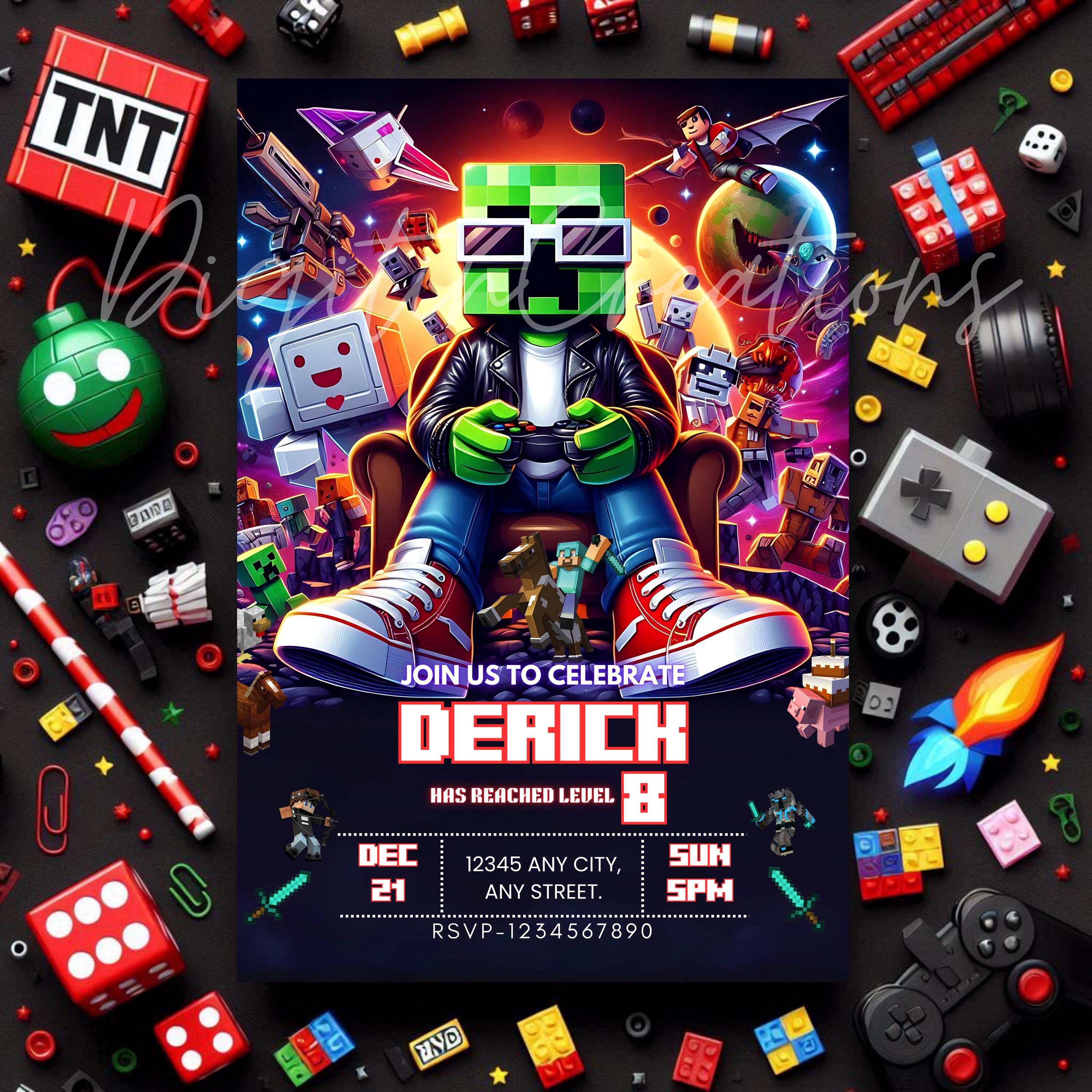 Minecrafter Party Invitation – Same As Above