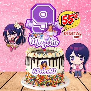 Personalize aphmau Cake topper template, aphmau cake topper, aphmau cake decoration, Purple Cake topper, purple cake topper Aphmau theme