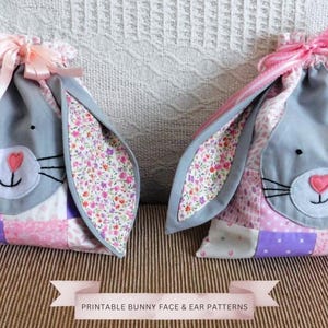 Sewing Pattern Bunny Patchwork Drawstring Bag Design (digital Download ...