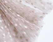 Mink spot tulle fabric - 44" wide - sold per metre