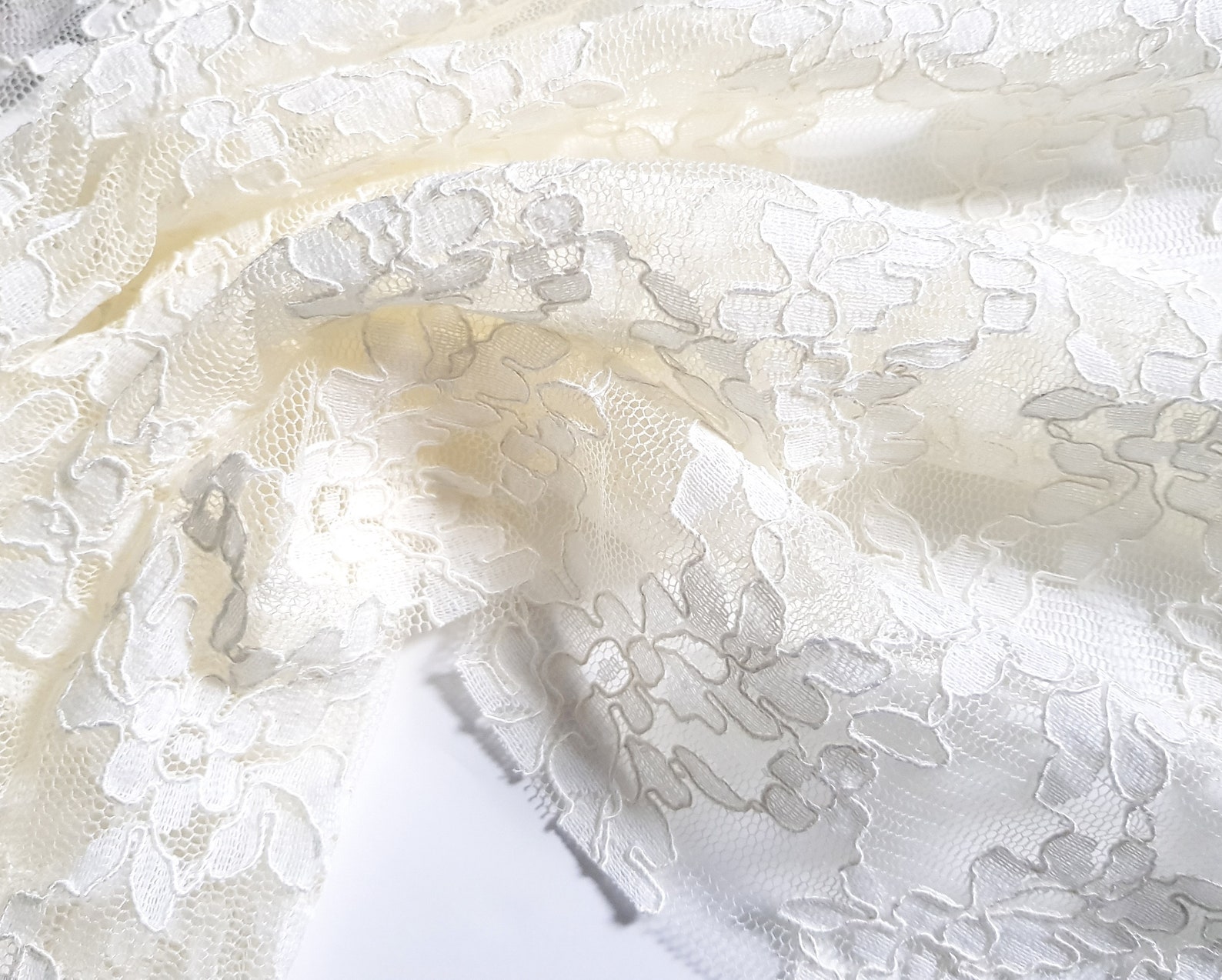 Ivory Corded Lace P442 main image 0
