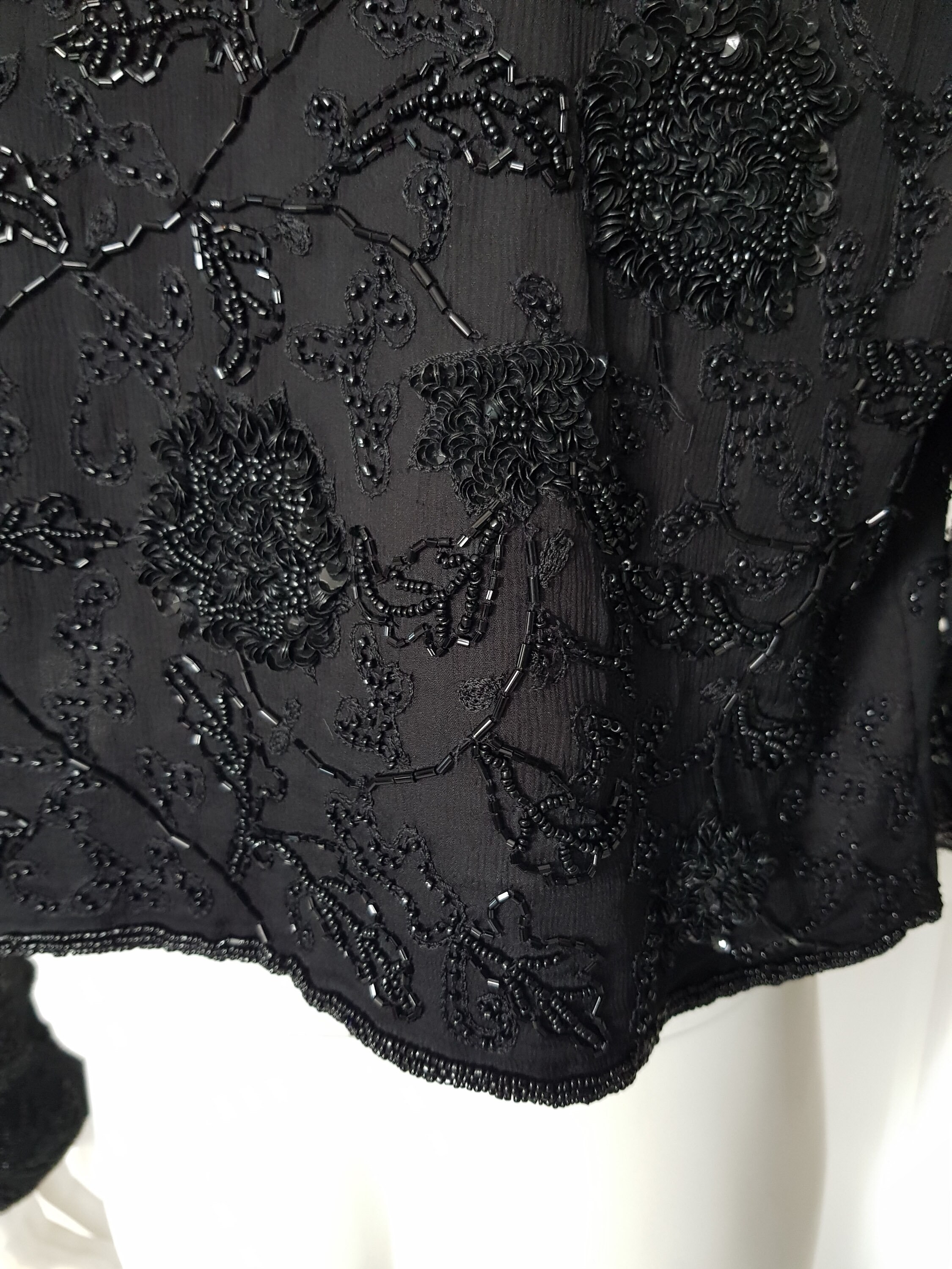 VINTAGE Black Embellished Bolero SIZE UK 12 - Etsy UK