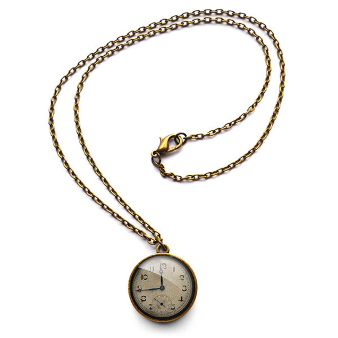 Vintage Clock Necklace ER06 Etsy